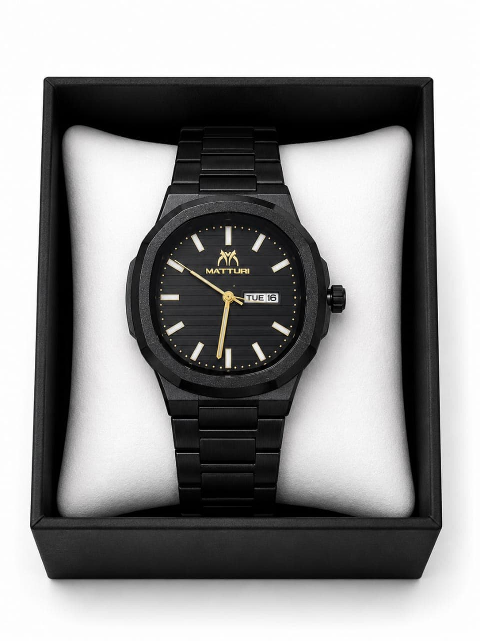 Black Gold Octagon Watch